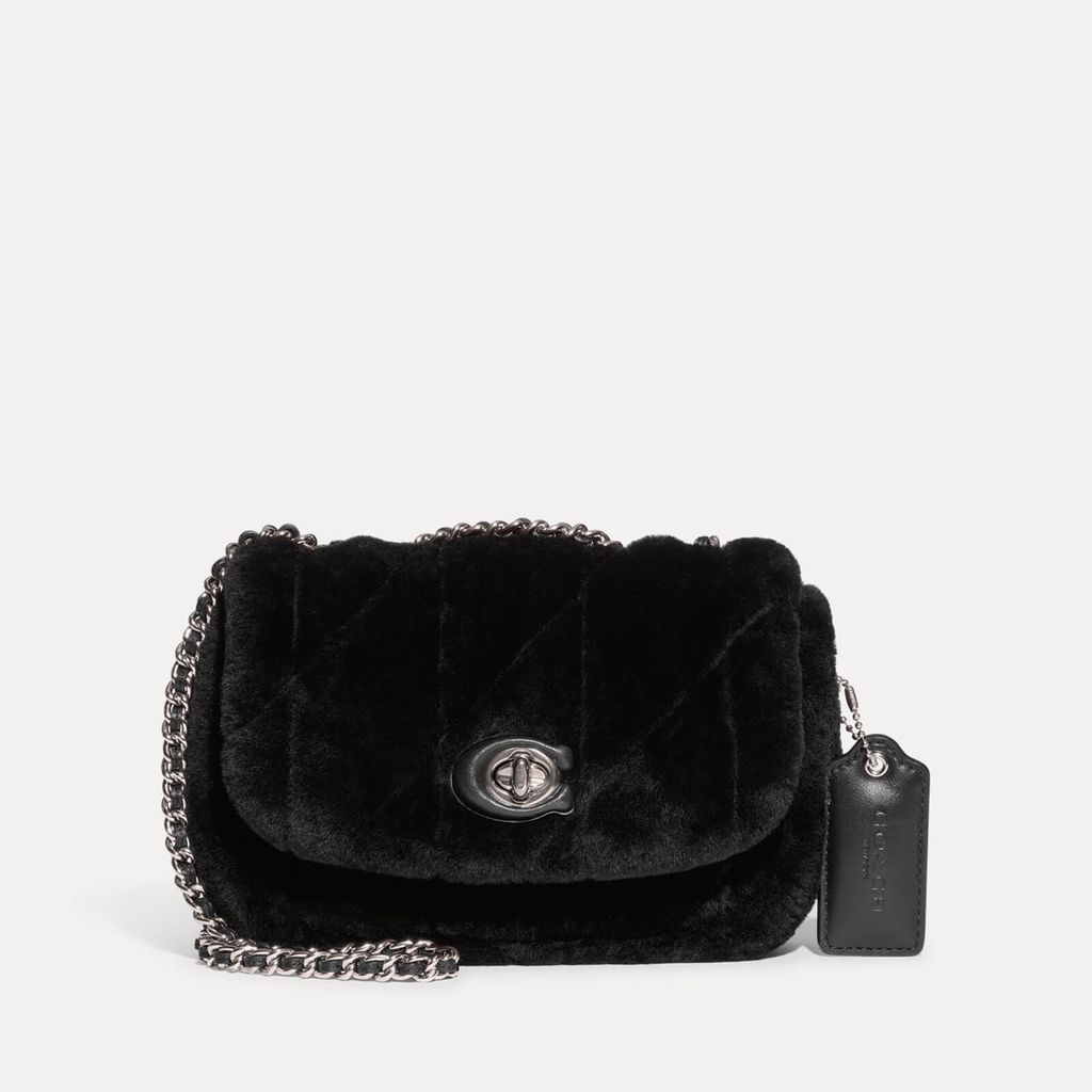 Quilted Shearling Pillow Madison 18 Shoulder Bag