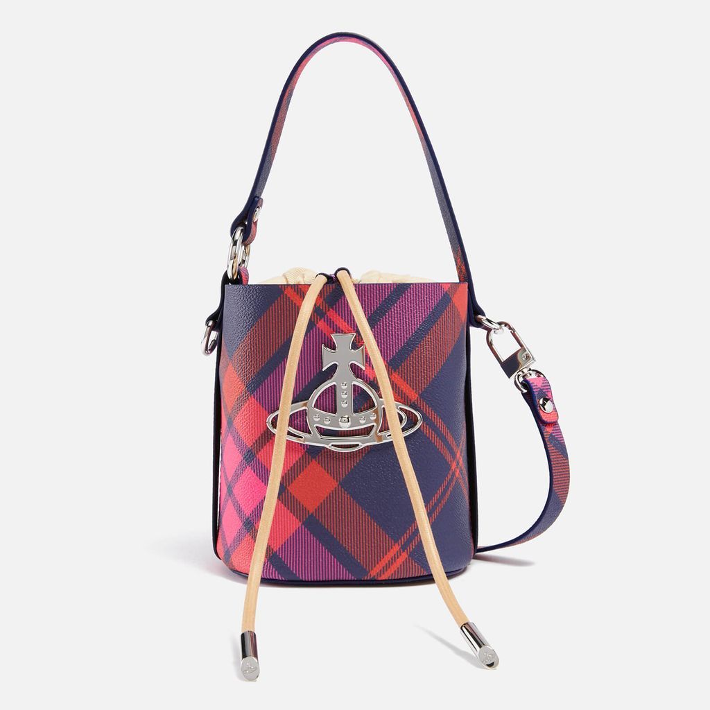 Exclusive Daisy Printed Leather Bucket Bag