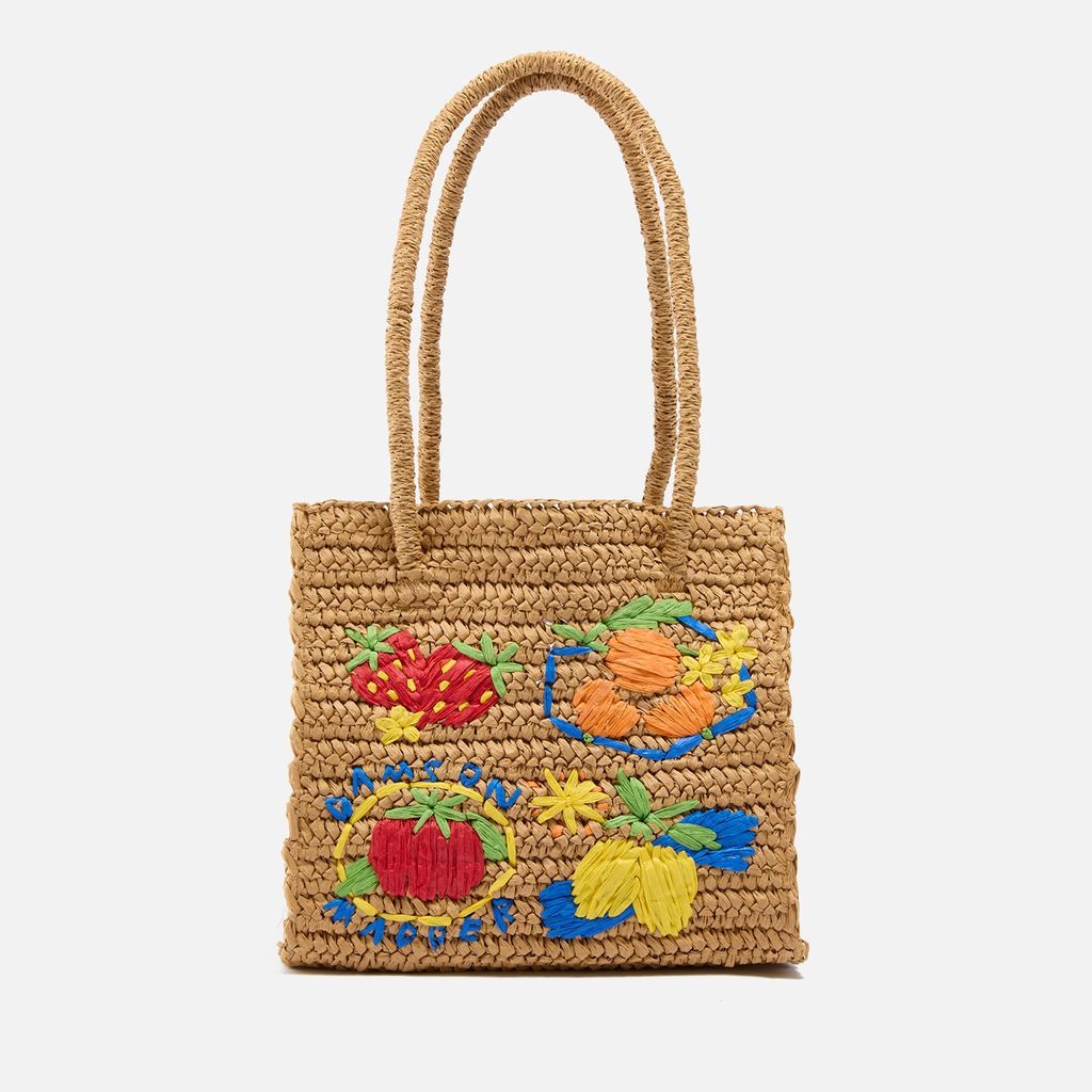 Fruity Straw Tote Bag