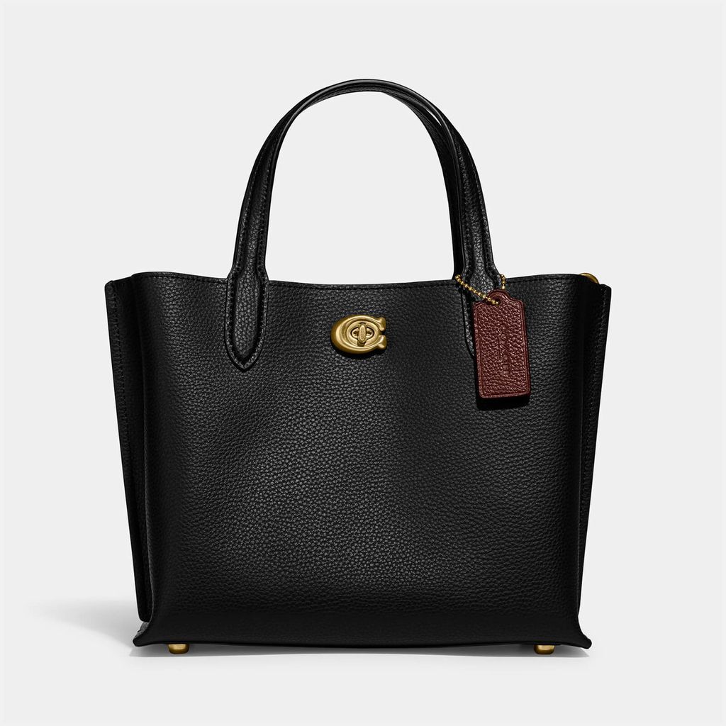 Women's Polished Pebble Willow Tote Bag 24 - Black