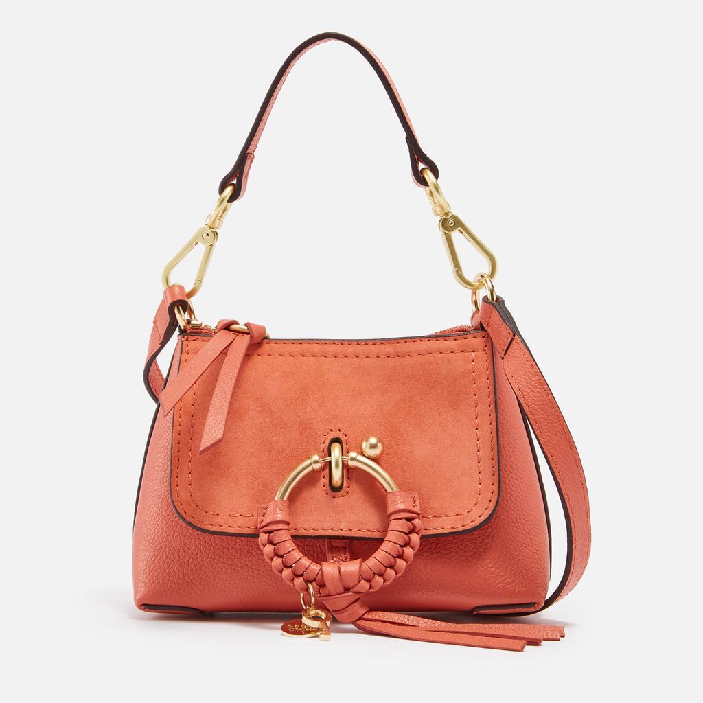 Joan Mini Suede and Leather Shoulder Bag