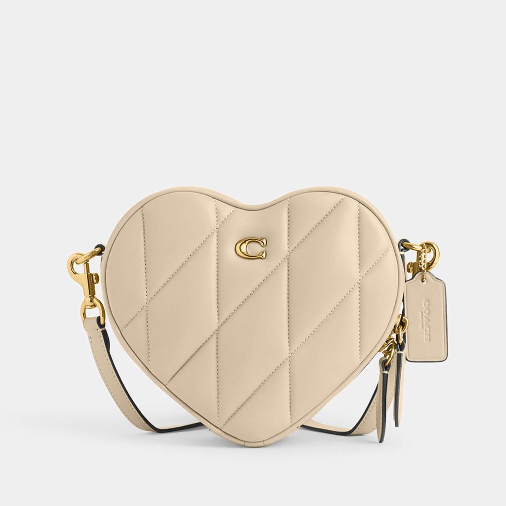 Heart Quilted Leather Crossbody Bag