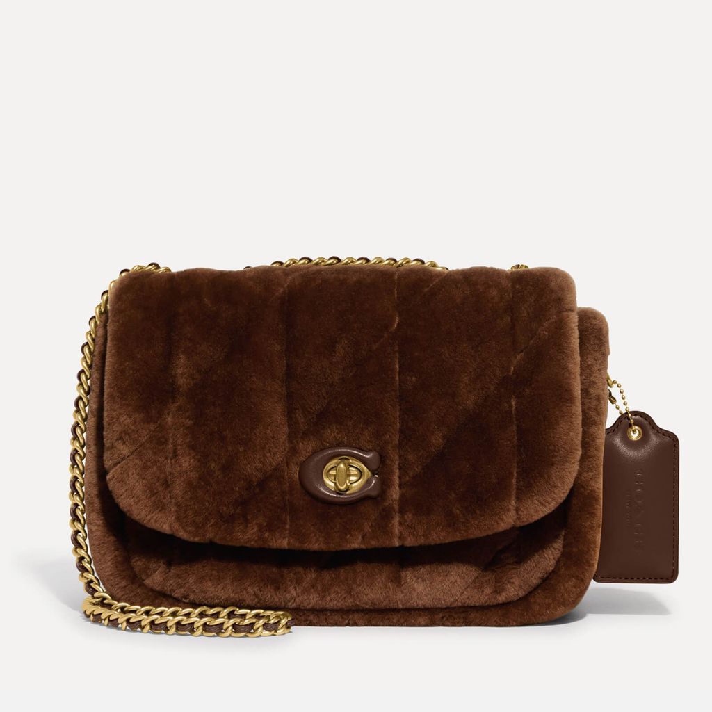 Pillow Madison 18 Quilted Shearling Shoulder Bag
