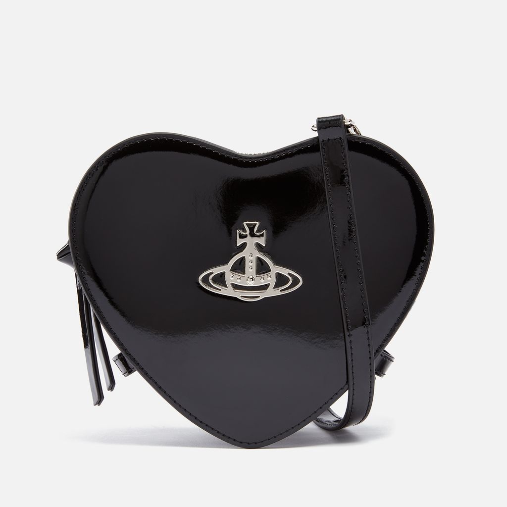 Louise Heart Patent-Leather Crossbody Bag