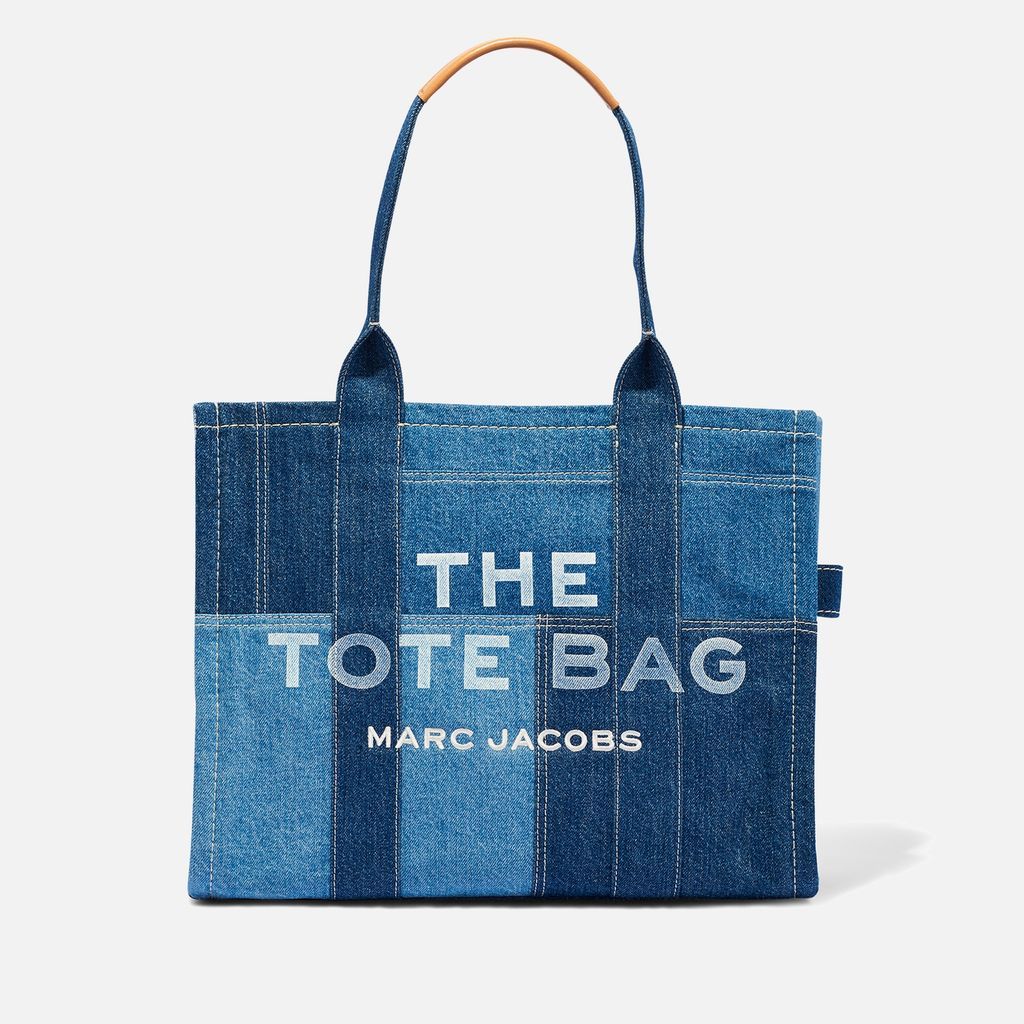 The Large Denim-Jacquard Tote Bag