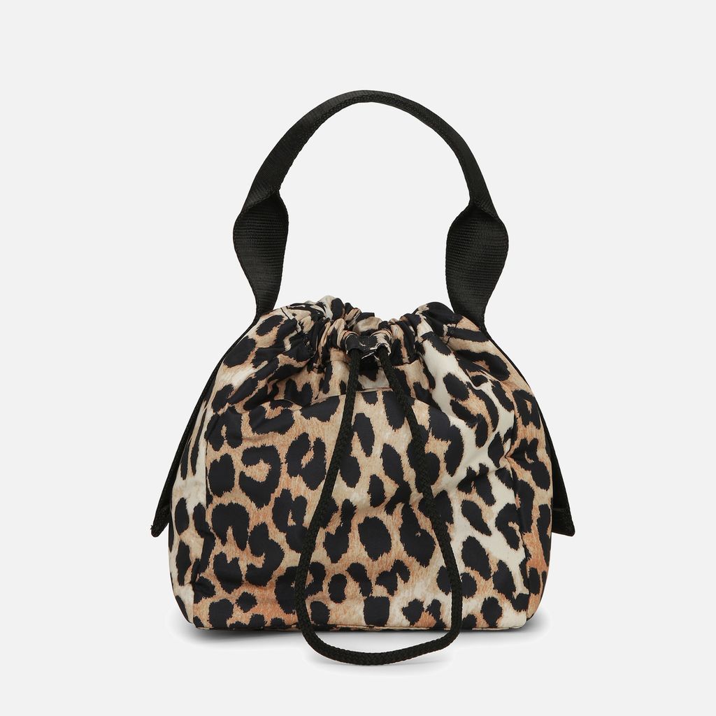 Tech Leopard-Print Recycled Shell Pouch