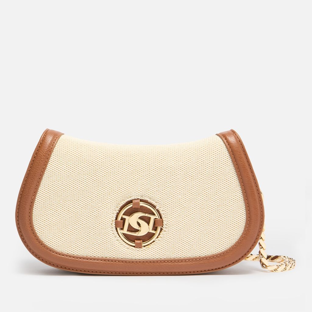 Dacre Small Leather and Canvas Crossbody Bag