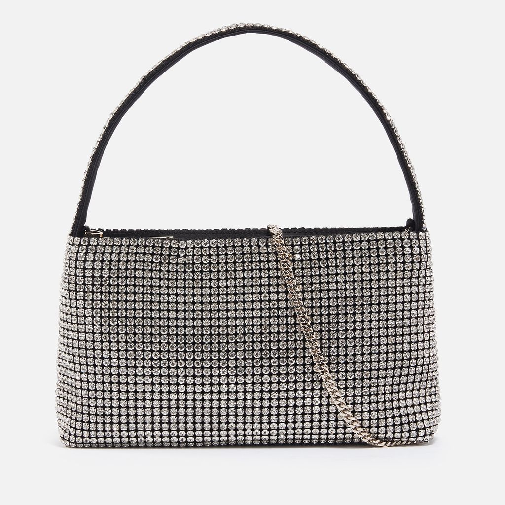 Glittar Embellished Satin Mini Shoulder Bag