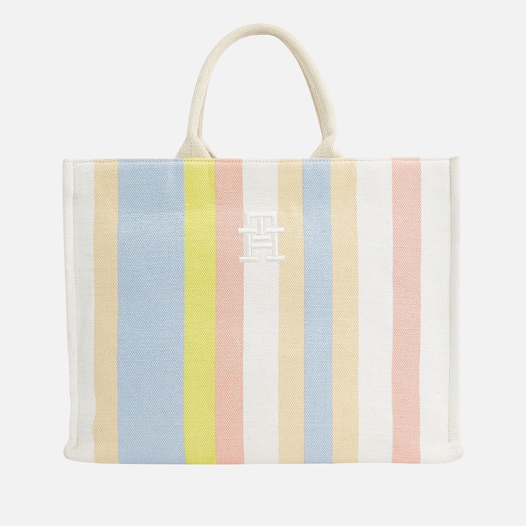 Beach Striped Cotton-Blend Tote Bag