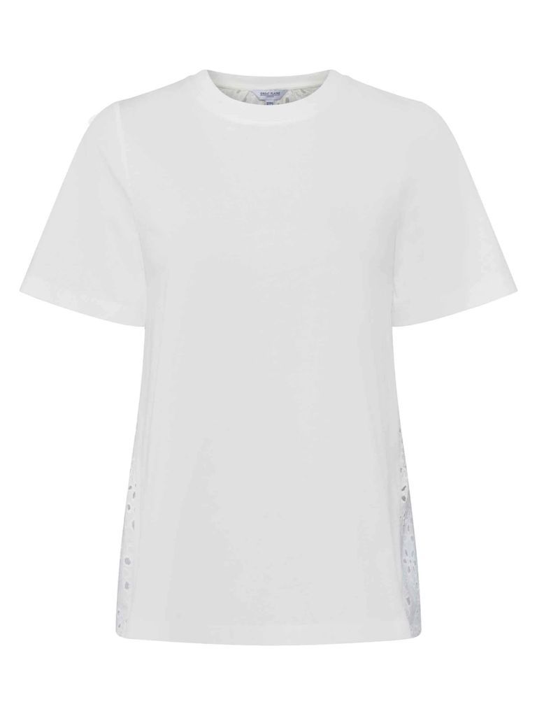Jersey Embroidered Sides T-Shirt Milk