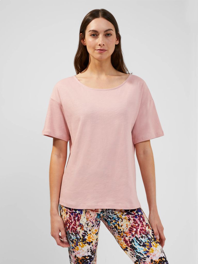 Organic Slub Boat Neck Tee Brier Rose