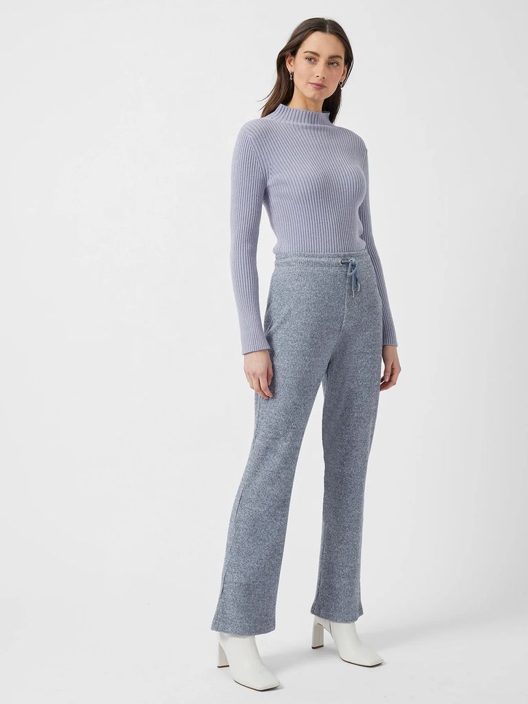 Soft Lounge Tie Waist Trousers Classic Navy