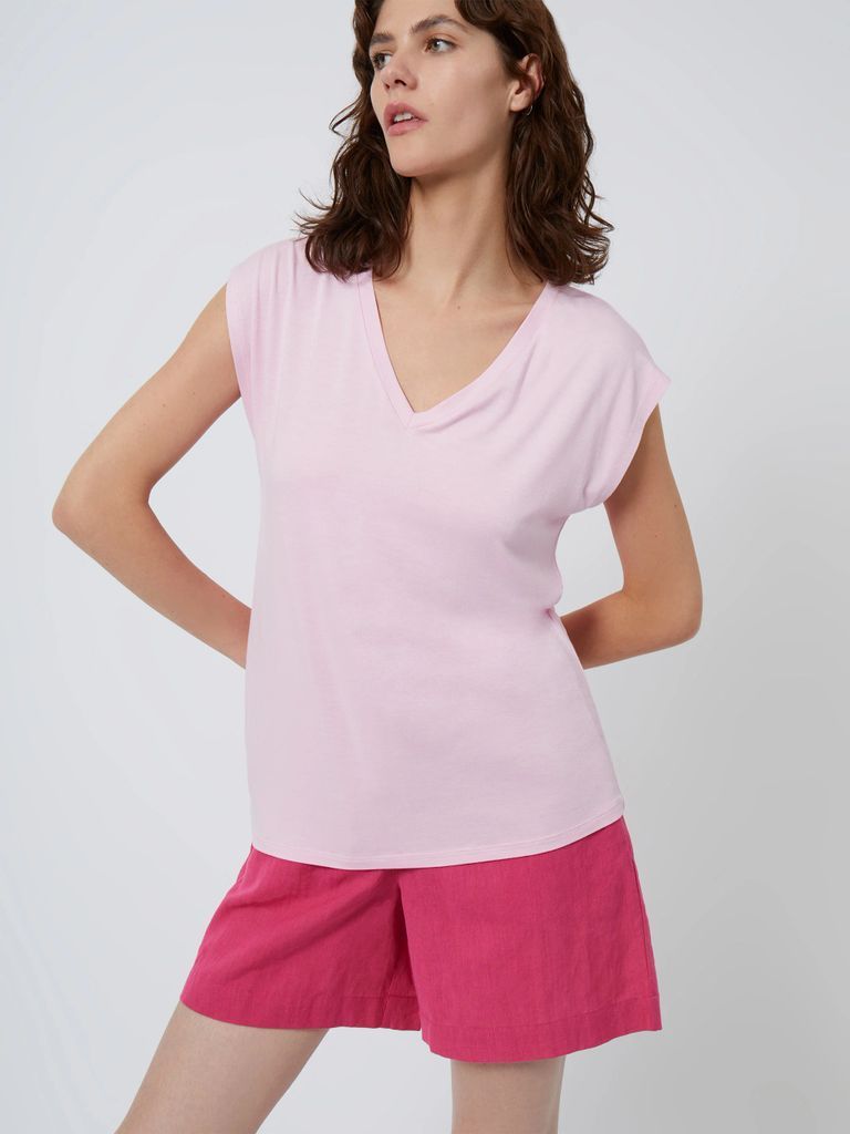 Soft Touch Eco Jersey V-Neck Top Blossom