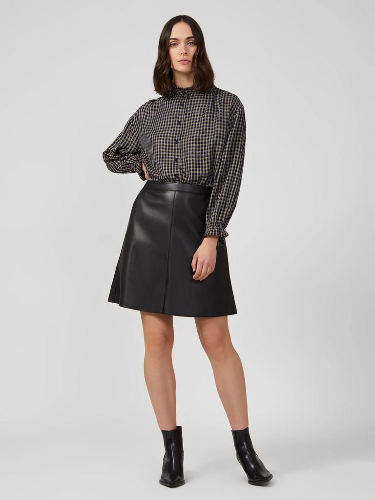 Ania Faux Leather Mini Skirt Black