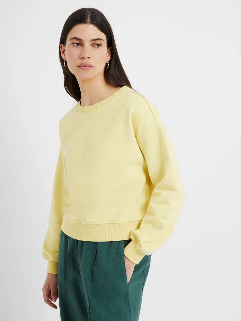 Paloma Cropped Sweatshirt Lemon Grass