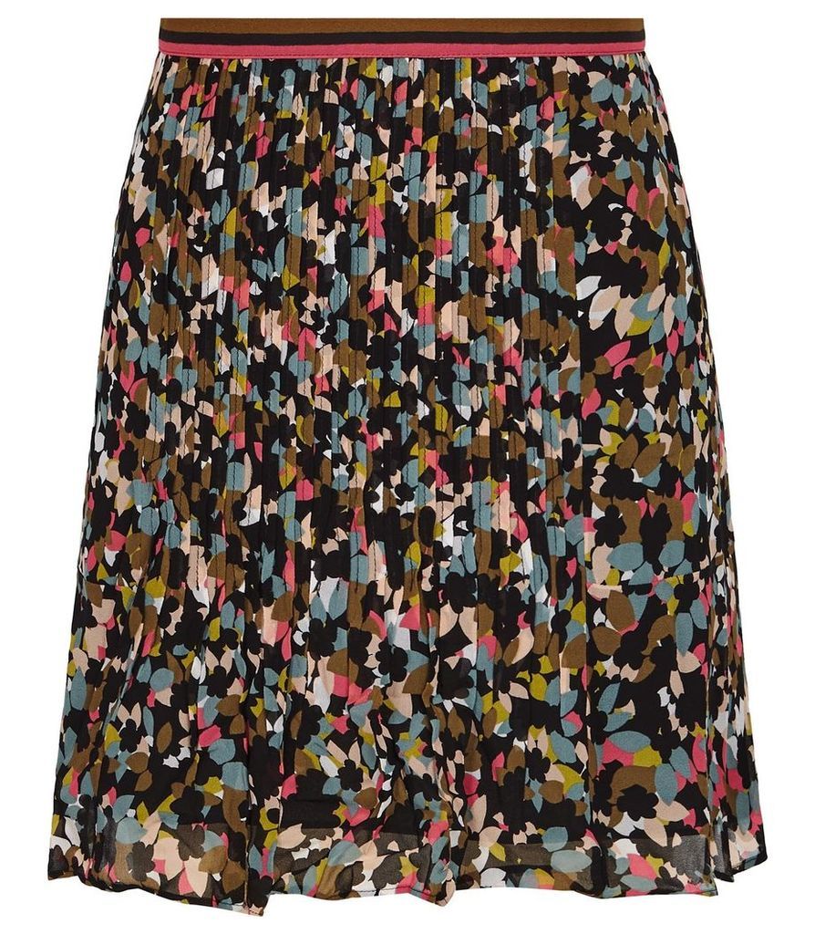 Reiss Amy - Ditsy Print Flippy Skirt in Multi, Womens, Size 6