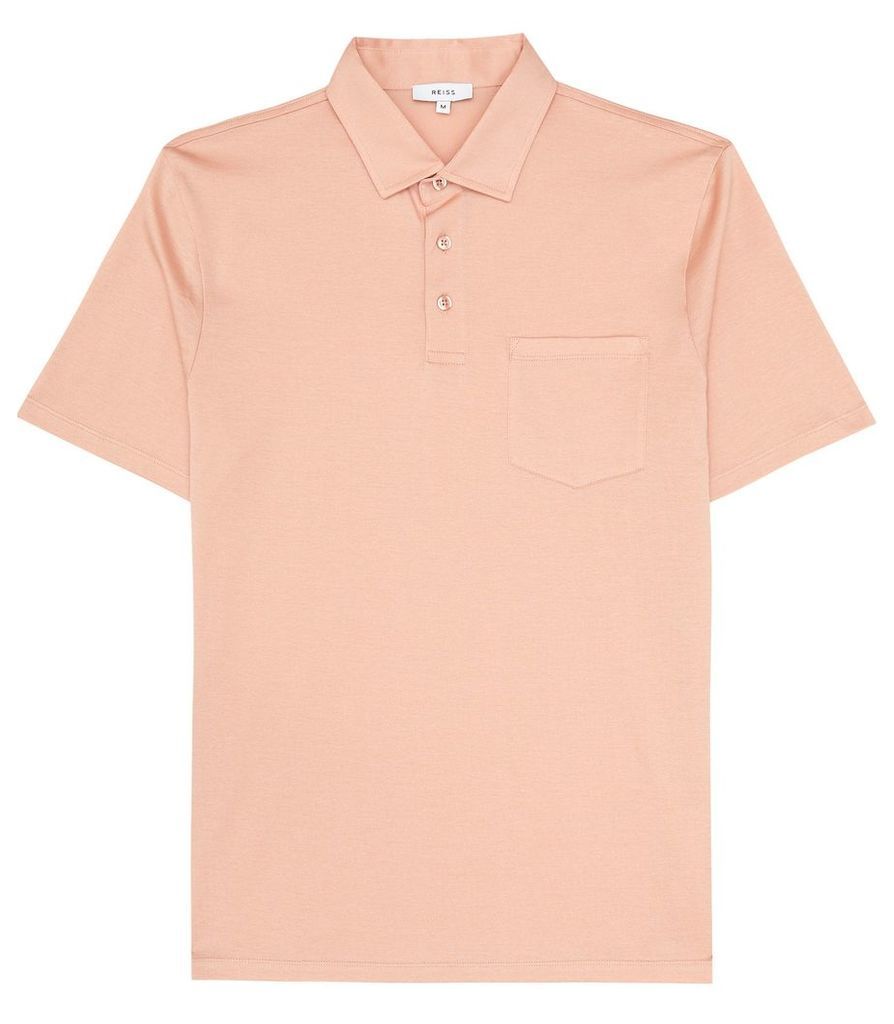 Reiss Elliot - Mercerised Polo Shirt in Pink, Mens, Size XXL