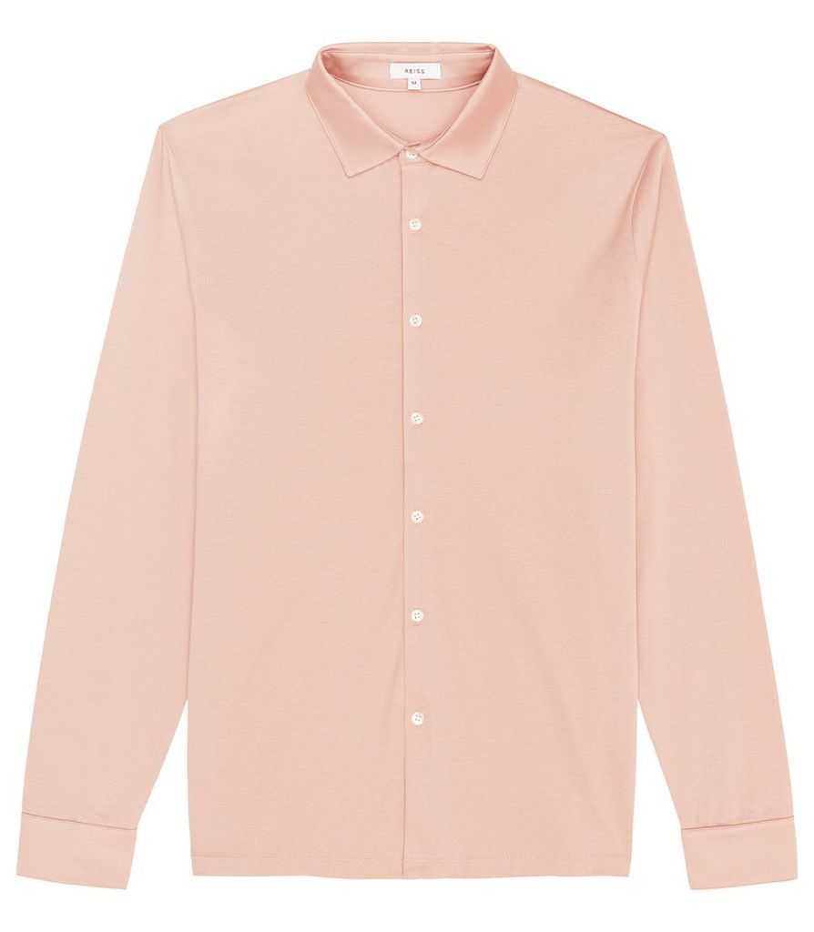 Reiss Chapter - Mercerised Cotton Shirt in Pink, Mens, Size XXL