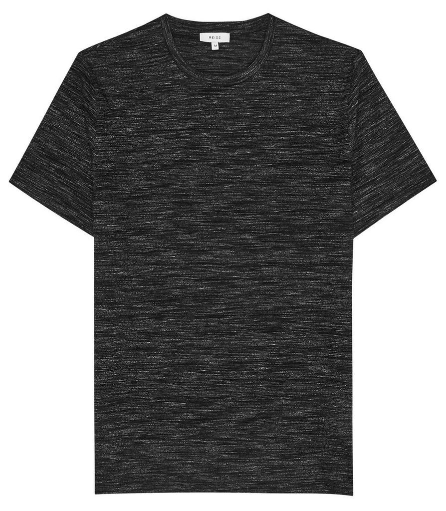 Reiss Max - Space Dye Crew Neck T-shirt in Charcoal, Mens, Size XXL