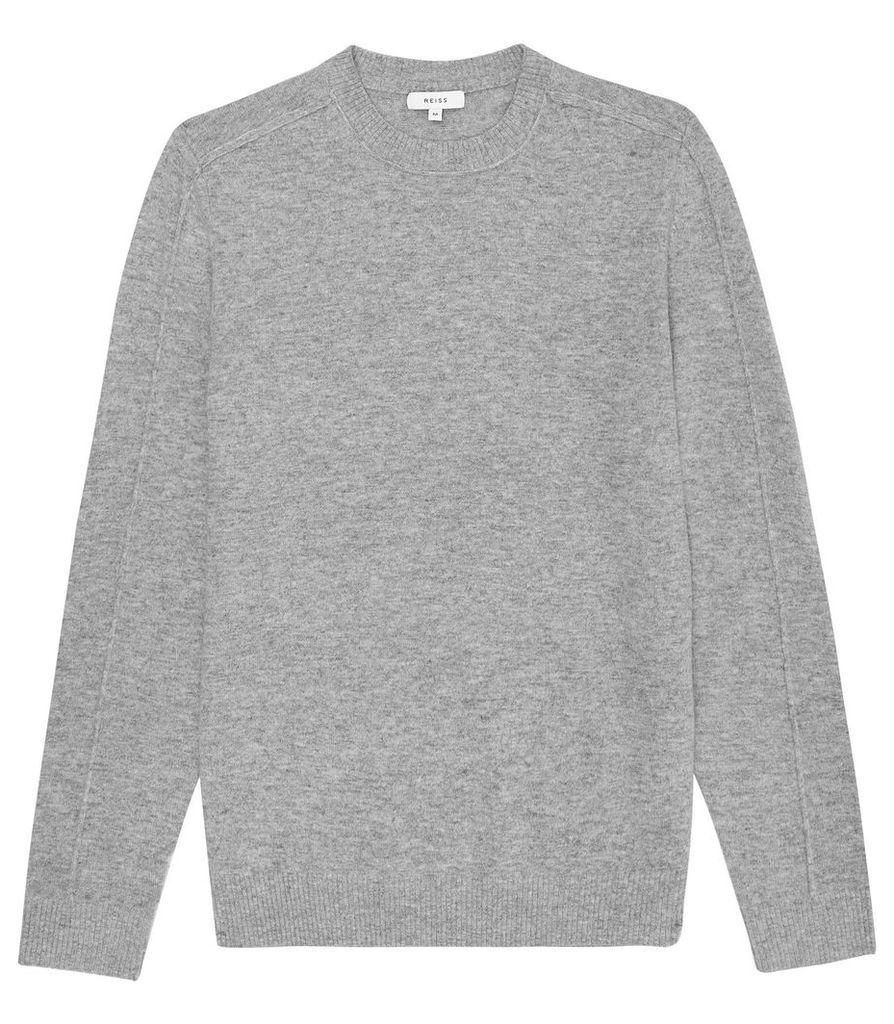 Reiss Bothwell - Seam Detail Long Sleeved Top in Grey, Mens, Size XXL