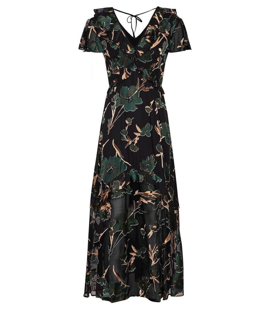 Reiss Kaylee - Floral Burnout Midi Dress in Multi, Womens, Size 16
