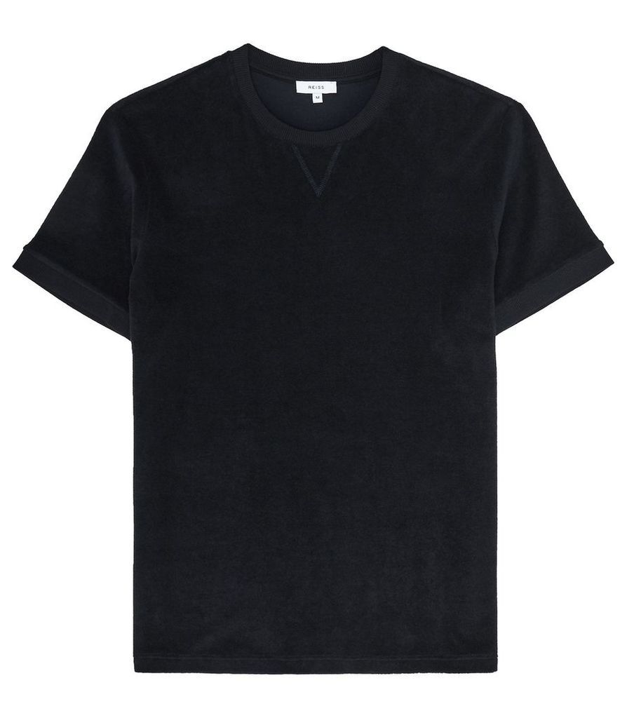 Reiss Terry - Towelling T-shirt in Navy, Mens, Size XXL