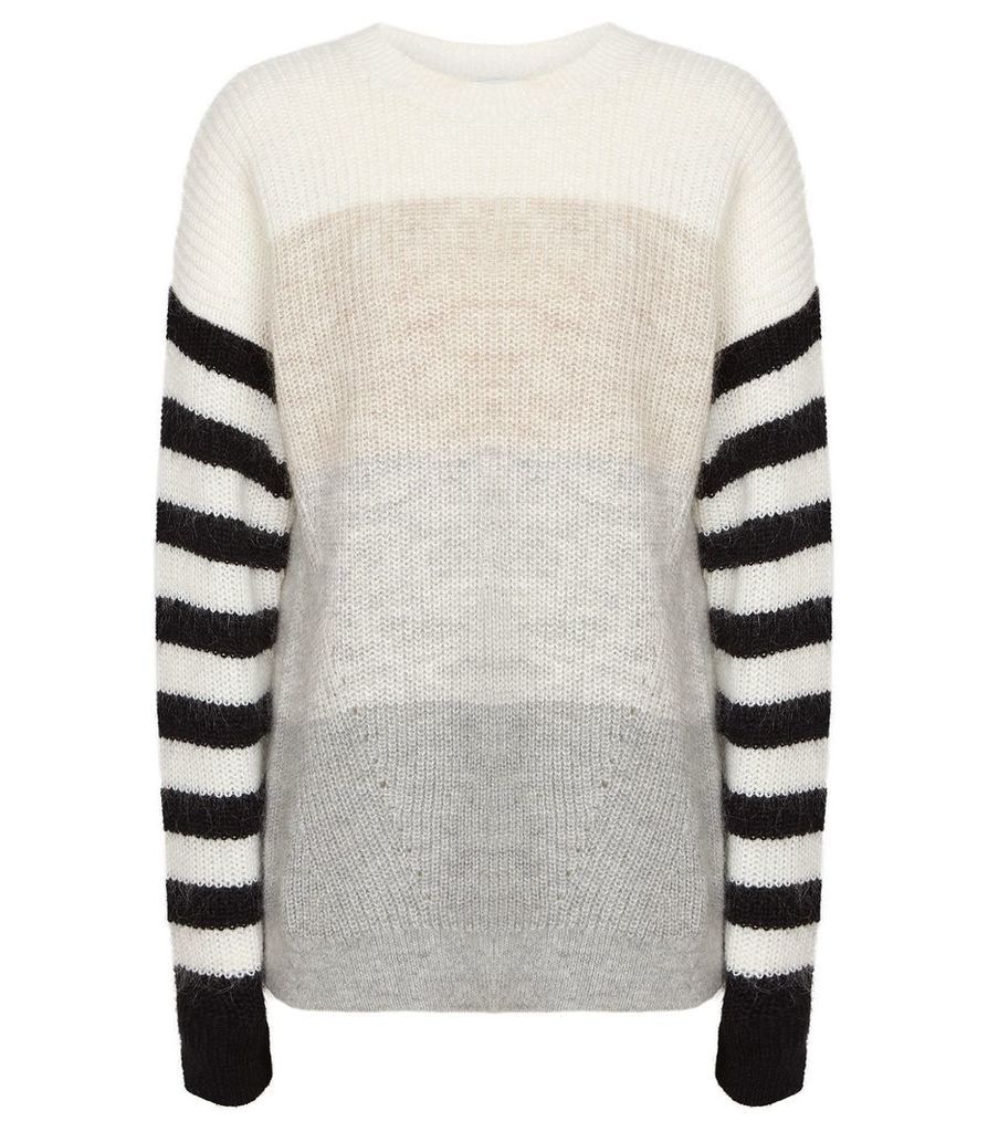 Reiss Haidee - Striped Chunky Knitted Jumper in Multi, Womens, Size XXL