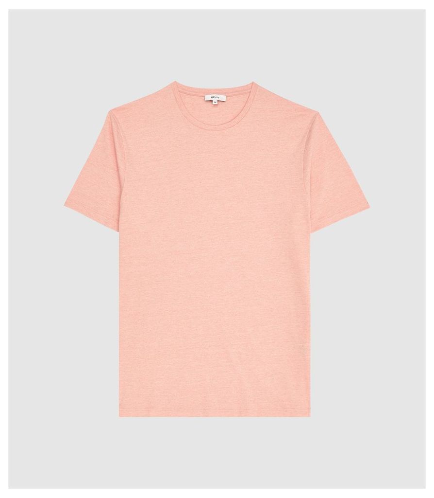 Reiss Dixon - Marl Crew Neck T-shirt in Orange, Mens, Size XXL