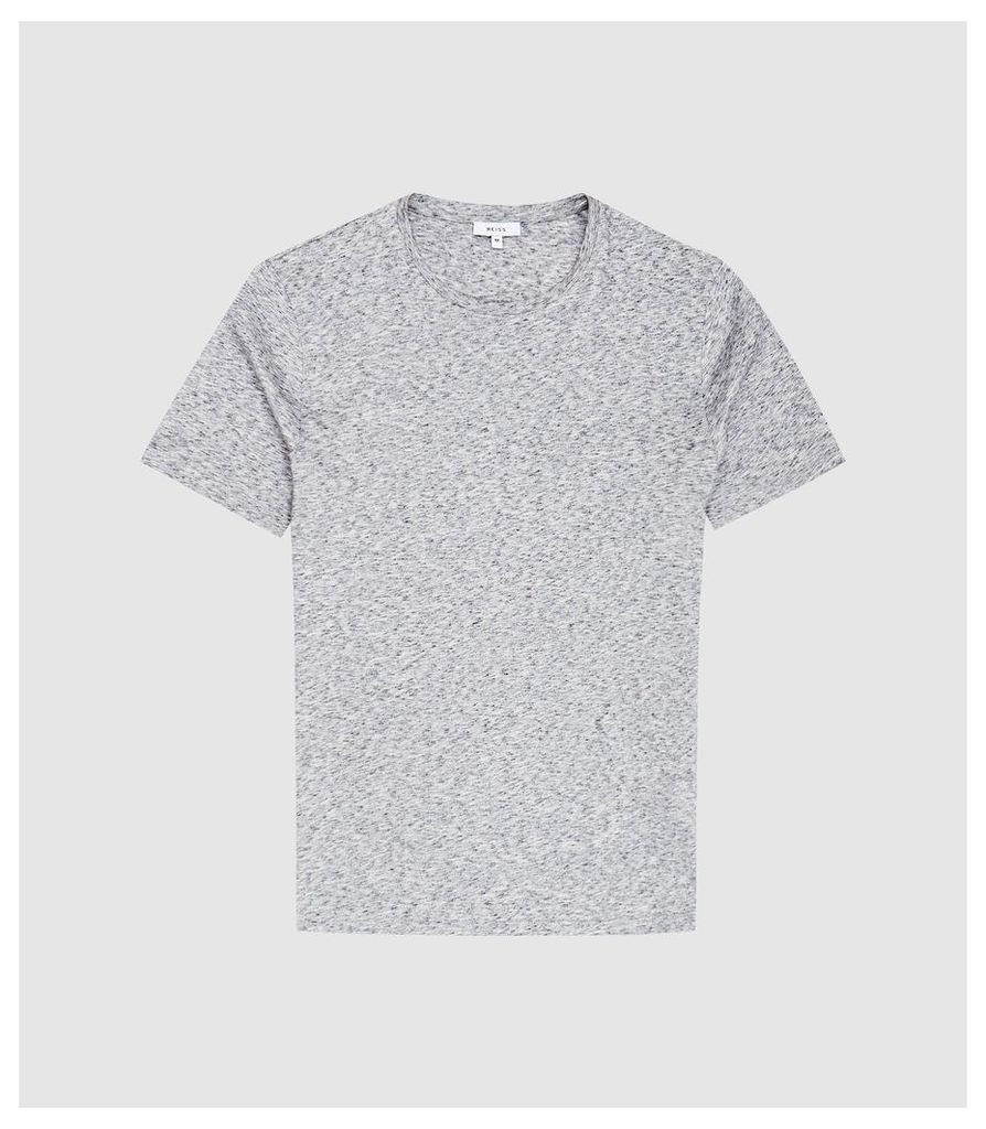 Reiss District - Melange Crew Neck T-shirt in Grey, Mens, Size XXL