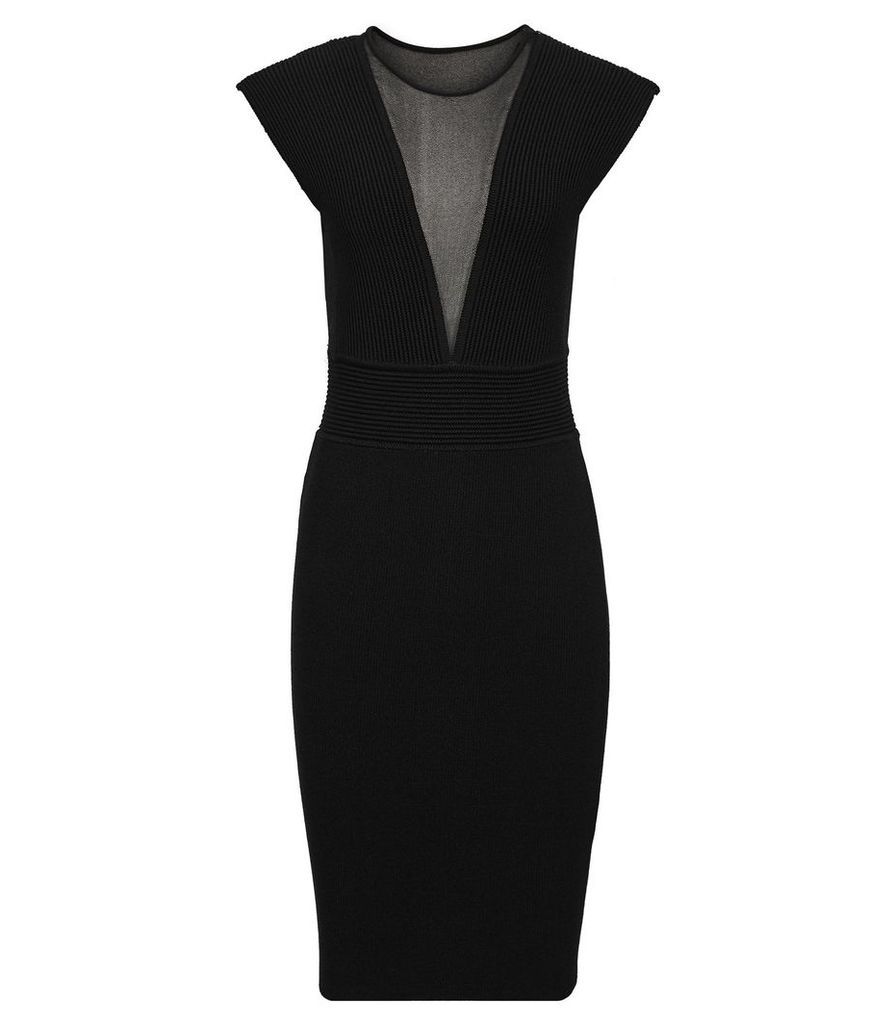 Reiss Holly - Bodycon Dress in Black, Womens, Size 14