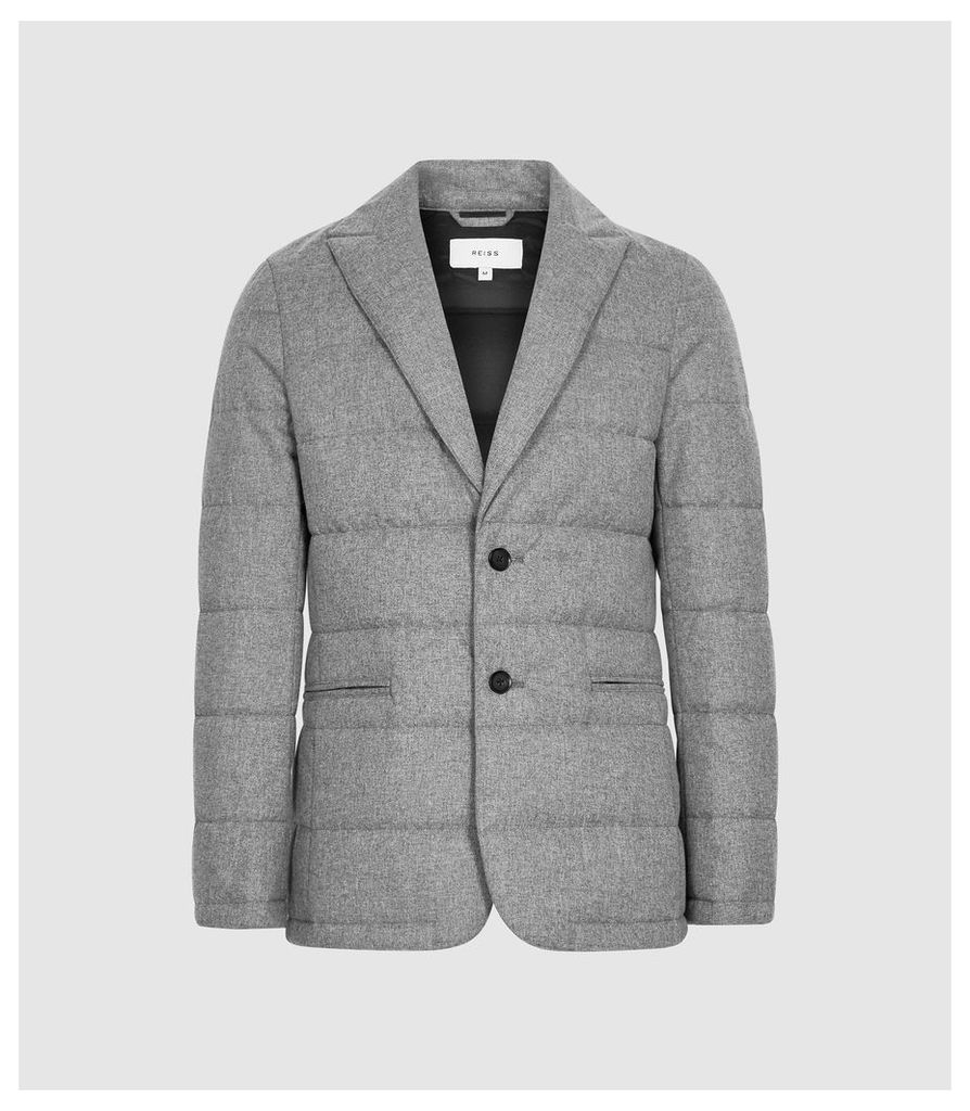 Reiss Kadir - Quilted Jacket in Grey, Mens, Size XXL