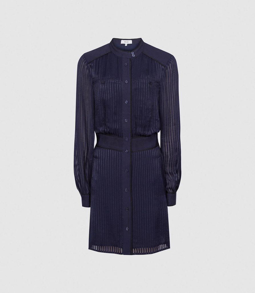 Sophia - Belted Shirt Dress in Navy, Womens, Size 4