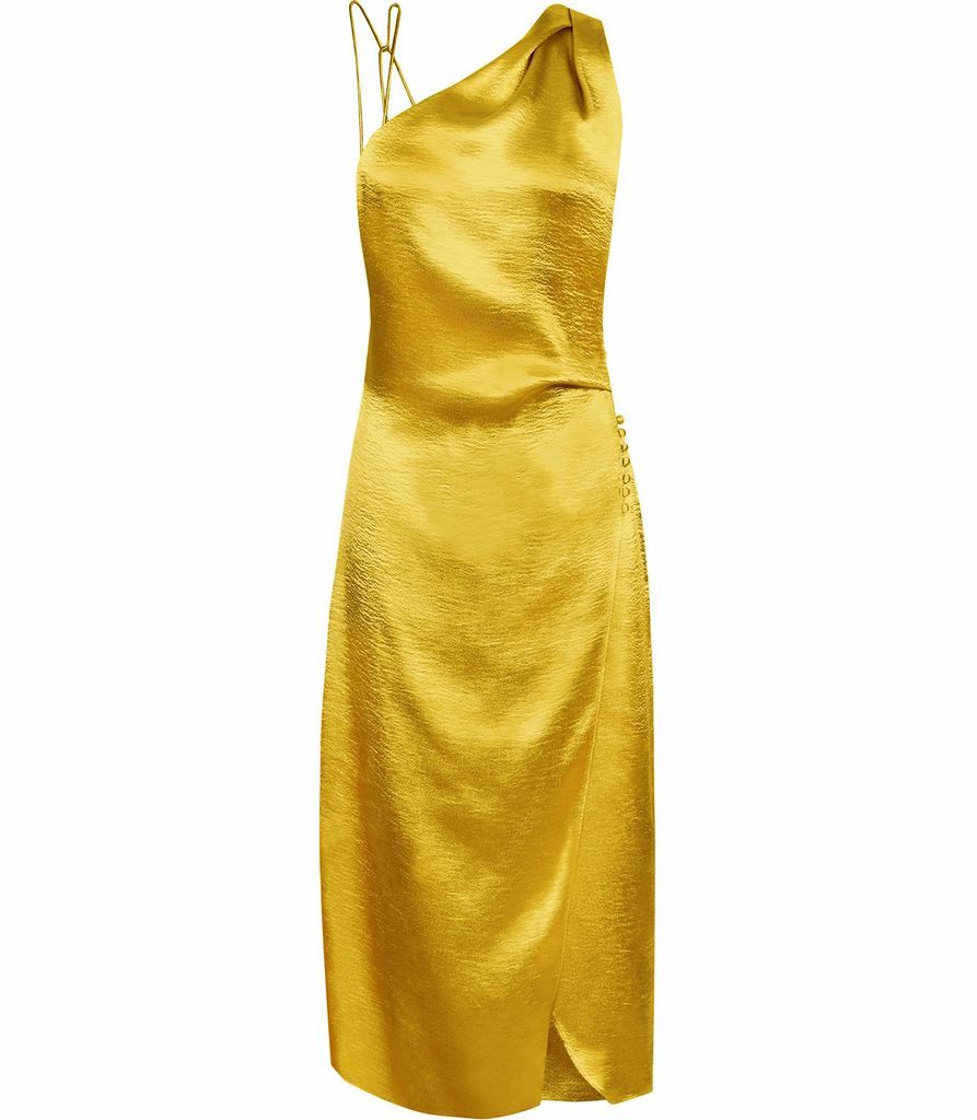 Positano - Strappy Cocktail Dress in Gold, Womens, Size 4