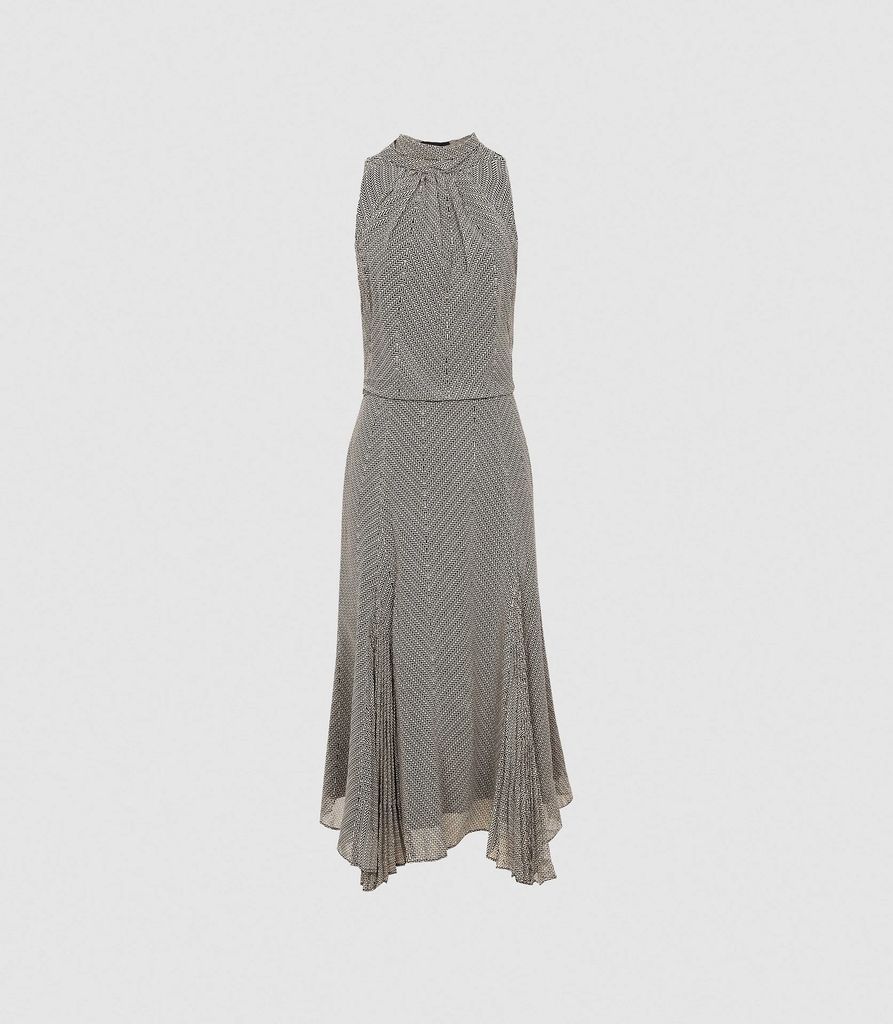 Jenna - Printed Midi Dress in Multi, Womens, Size 4