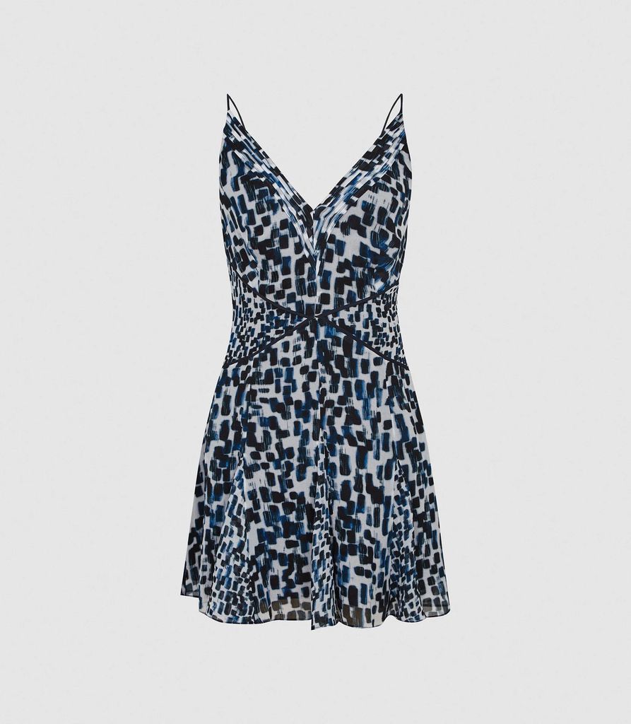 Cressida - Printed Mini Dress in Blue, Womens, Size 4