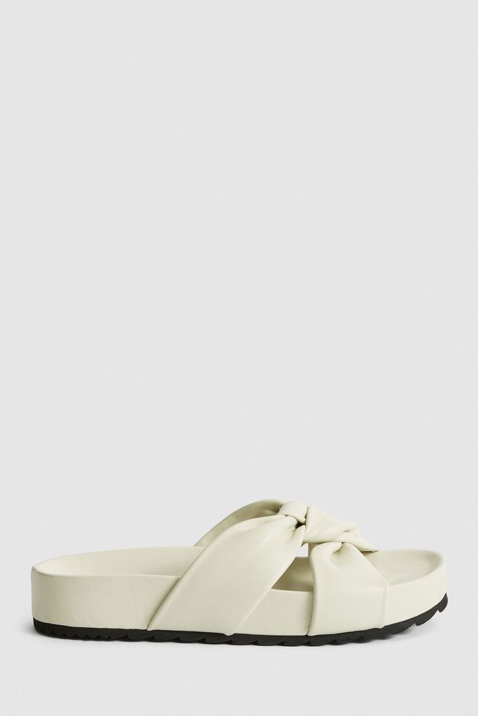 Off White Phoebe Leather Twist Front Sandals