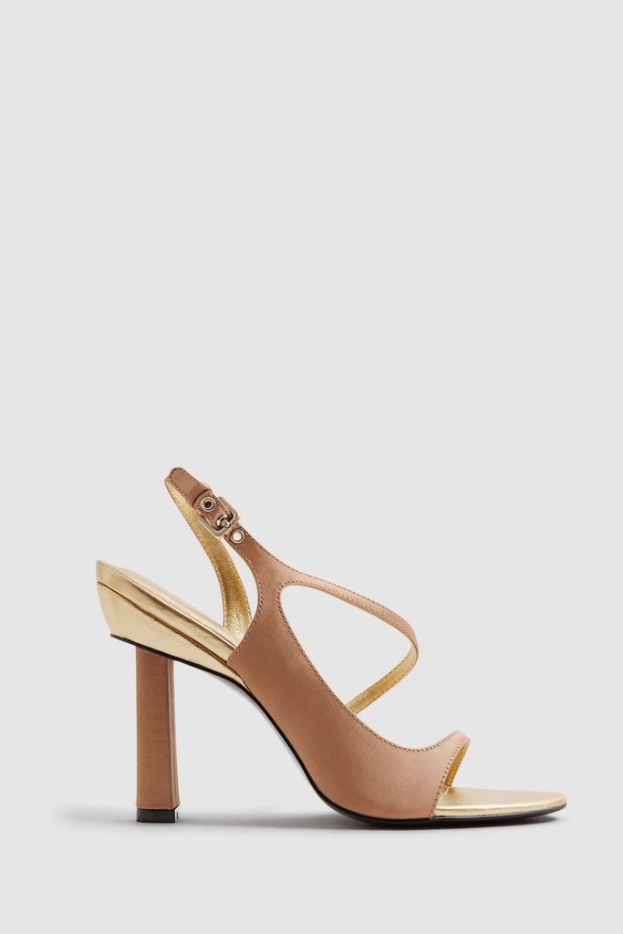 Nude Chiltern Asymmetric Strap Sandal Heels