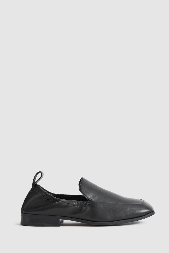 Black Ainsley Leather Loafers