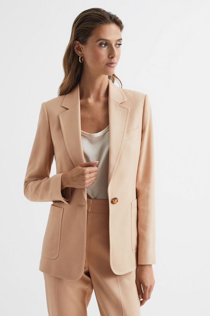 Camel Ember Tailored Single Breasted Blazer