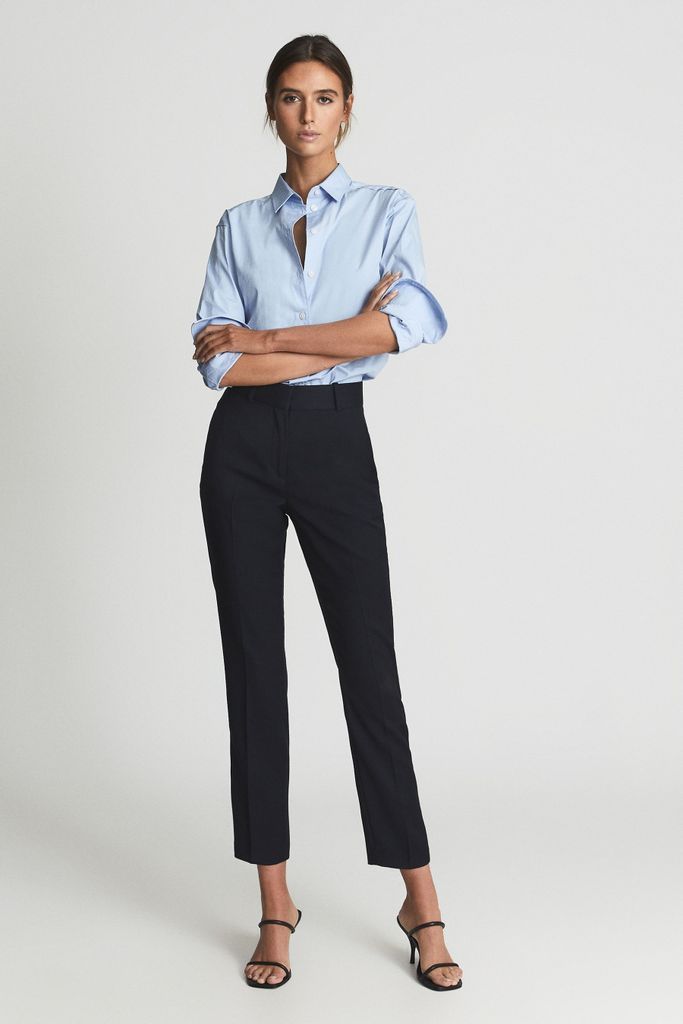 Navy Hayes Slim Leg Tailored Trousers