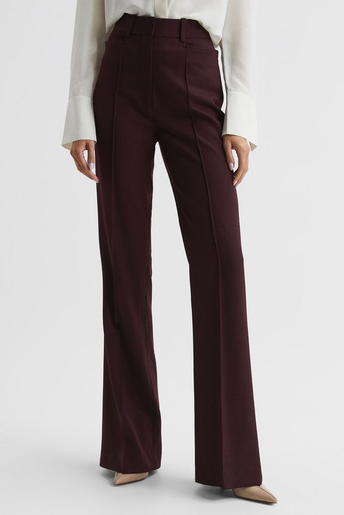 Berry Flora Wool Blend Tailored Trousers