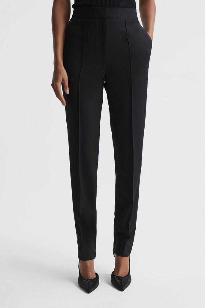 Black Sofia Tapered Tuxedo Trousers