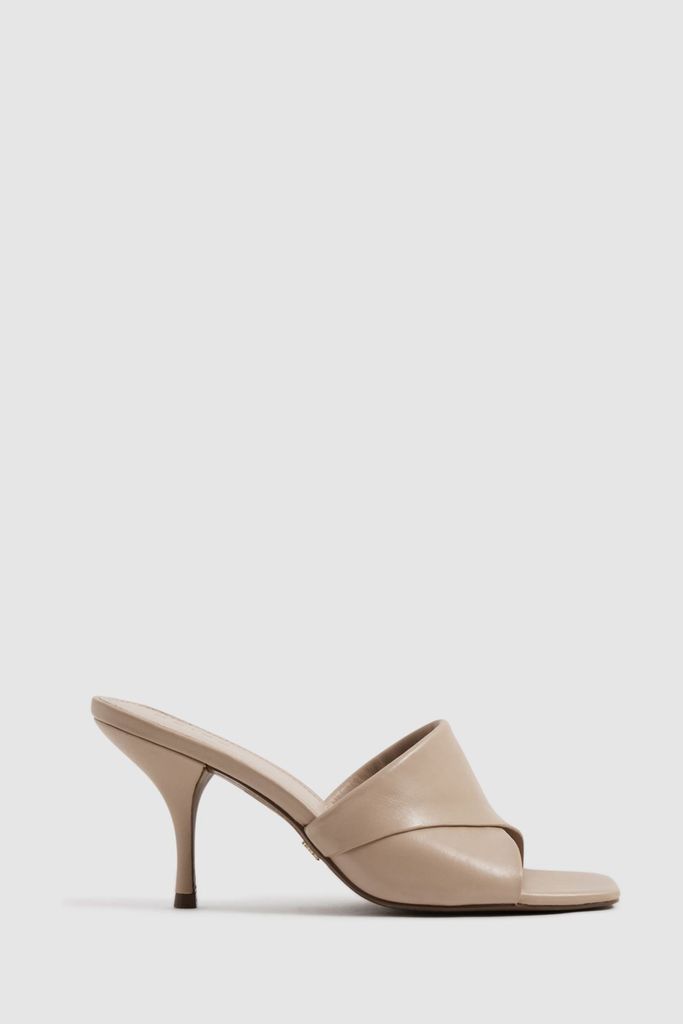 Nude Beaumont Folded Mules