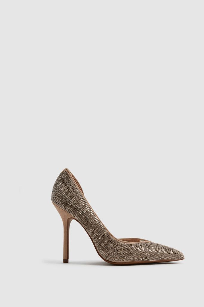 Biscuit Baines Crystal Pointed Court Heel