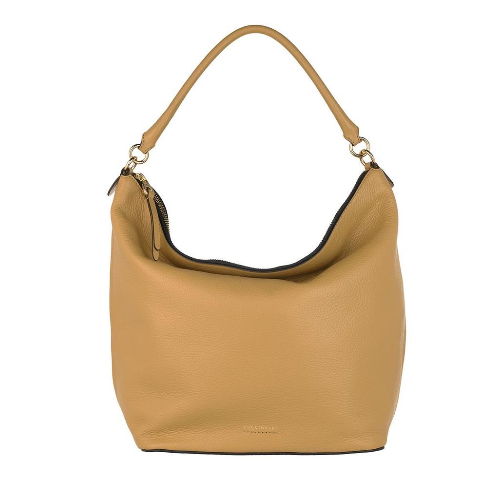 Hobo Bags - Borsa Pelle Vitello  Camel - yellow - Hobo Bags for ladies