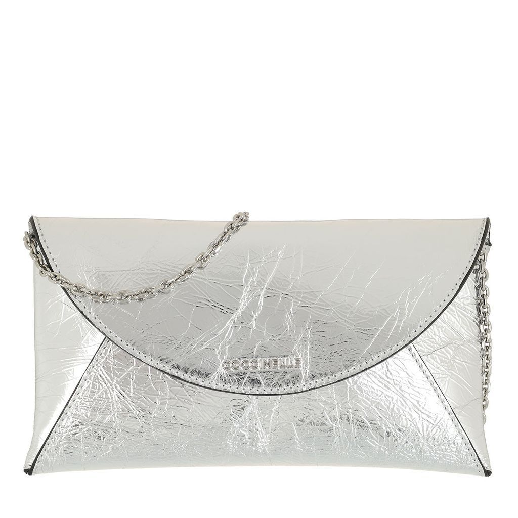 Cross Body Bags - Mini Bag Laminated Leather Silver - silver - Cross Body Bags for ladies