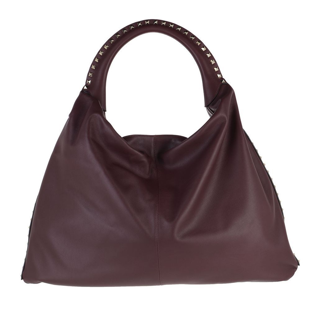 Hobo Bags - Rockstud Satchel Bag Leather Rubin - red - Hobo Bags for ladies