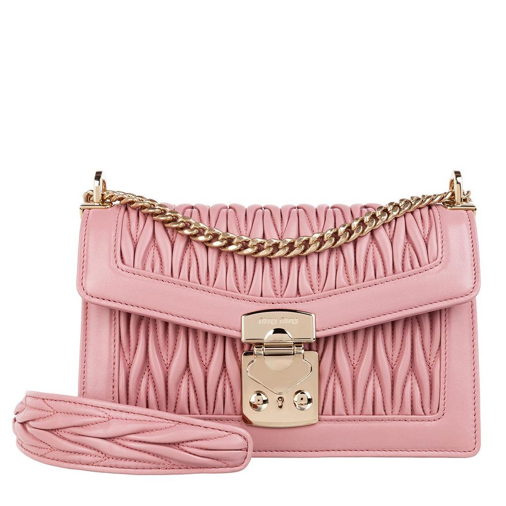 Cross Body Bags - Matelassé Push Lock Crossbody Bag Rose - rose - Cross Body Bags for ladies