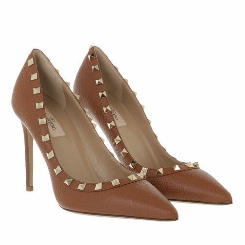 Pumps & High Heels - Rockstud Pump Grained Leather - brown - Pumps & High Heels for ladies
