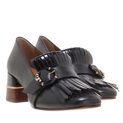 Pumps & High Heels - Multi Logo Kiltie Heeled Loafer - black - Pumps & High Heels for ladies